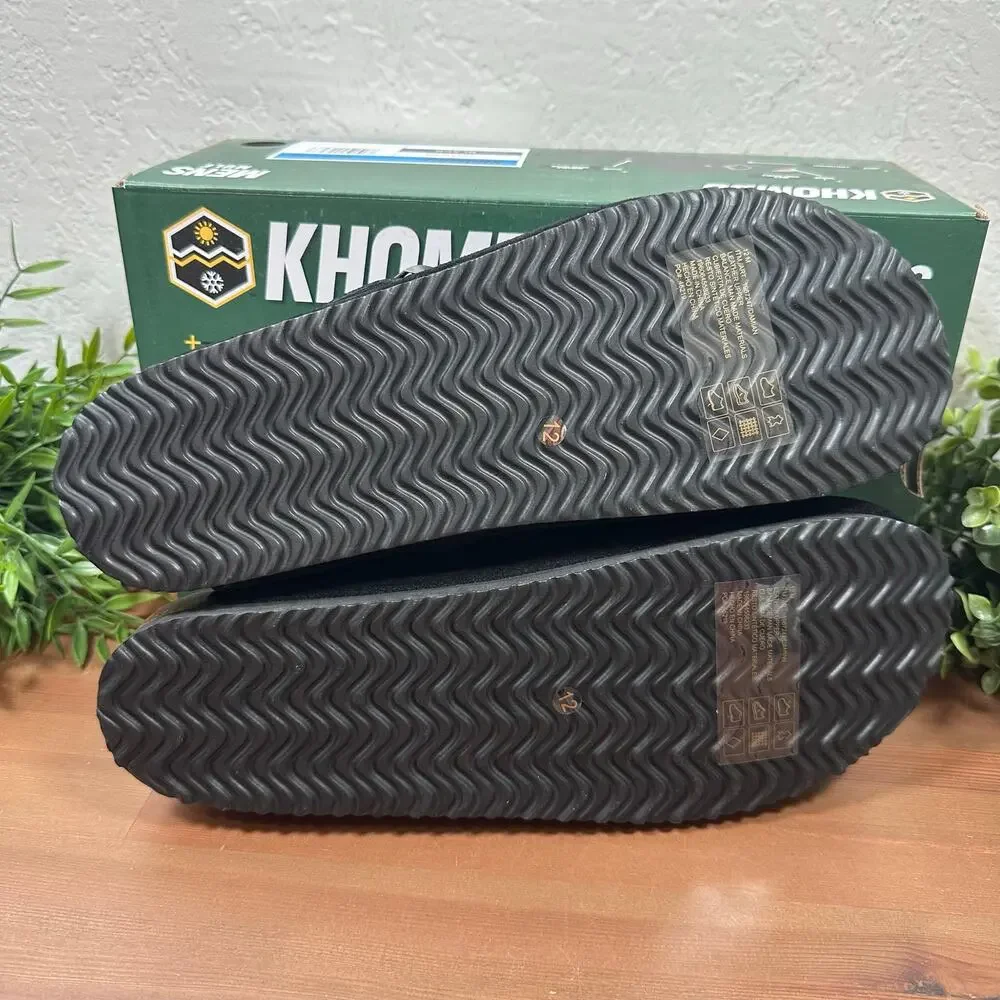 Khombu Men's Damian Black Suede Mules Size‎ 12